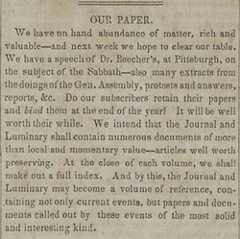 Page from the Cincinnati Journal and Western Luminary