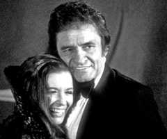 Married country singers Johnny Cash and June Carter Cash attend the 1970 Grammy Awards in Los Angeles.