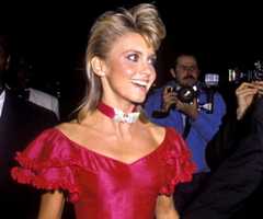 Olivia Newton-John attends the Grammy Awards at the Shrine Auditorium in 1983.