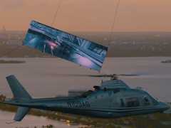 ヘリで吊り下げた巨大スクリーンを使い，「NINJA GAIDEN 4」を空中でプレイ。壮大すぎるチャレンジのムービー公開