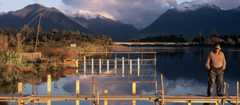Whitebait stands, Ōkuru estuary