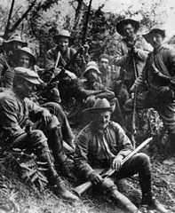 New Zealand troopers taking a break from action