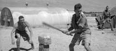Playing cricket in Syria, May 1942