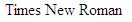 Times New Roman