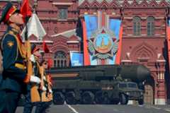 A Russian Topol-M intercontinental ballistic missile launcher drives through the Red Square in Moscow, on May 9, 2014, during a Victory Day parade. (Photo: Kirill Kudryavtsev/AFP/Getty Images)