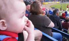Little Zachary at Asheville's little McCormick Field