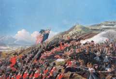 Attack by the British infantry at the Battle of the Alma on 20th September 1854 during the Crimean War