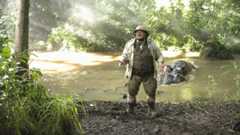 Jack Black is stalked by a hippo, a cg creature by Rodeo FX.