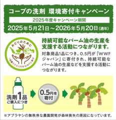 コープの洗剤 環境寄付キャンペーン 2024年5月21日～2025年5月20日