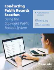 Conducting Public Records Searches Using the Copyright Public Records System
