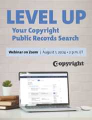 Level Up Your Copyright Public Records Search Flyer