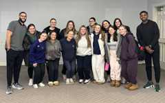 Student Athletes Pose with NDUR staff after session