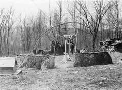 Indian ceremony (?), Cass Lake, ca. 1930.