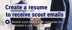 Create a resume to receive scout emails