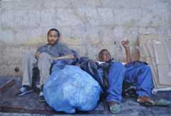 Homeless hyperrealism painting by artist Denis Peterson