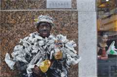 Homeless hyperrealism painting by artist Denis Peterson