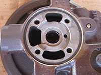 Bearing housing to backing plate seal