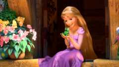 Rapunzel's closest companion in the tower is her pet chameleon Pascal.