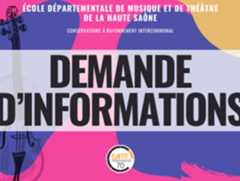 Demande d'informations  2024-2025