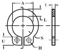 Retaining Snap Ring Stress and Failure Formulas and Calculator