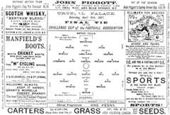 match program fa cup 1897