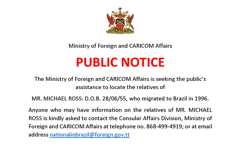 Public Notice - Michael Ross