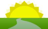 Road leading to sun.