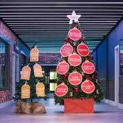 A striking Christmas tree unveiled in Bognor Regis highlights the festive season's costs.