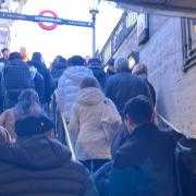 A person has been hit by a train on the  Piccadilly line
