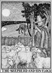 THE SHEPHERD AND HIS FLOCK.