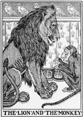 THE LION AND THE MONKEY