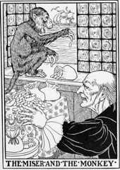 THE MISER AND THE MONKEY.