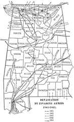 DEVASTATION BY INVADING ARMIES 1861-1865.