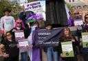 Campaigners from For Women Scotland make their point