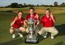 Wallace Booth (left) and his Eisenhower Trophy-winning team-mates Gavin Dear and Callum Macaulay