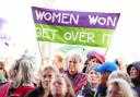 A Women Won't Wheesht protest outside the Scottish Parliament last Saturday