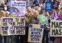 Campaigners from For Women Scotland demonstrating outside the Scottish Parliament earlier this year