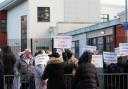 Parents protest outside Dalmarnock Primary