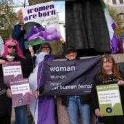 Campaigners from For Women Scotland make their point