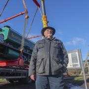 Former miner Iain Chalmers  at the former Mary Pit in what is now Lochore Meadows Park in Fife. ExxonMobil's Ethylene plant near Cowdenbeath  plans to close next year.