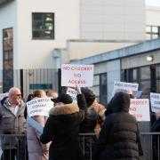 Parents protest outside Dalmarnock Primary