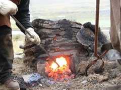 smelting furnace at iron festival