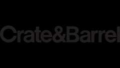 The image shows the Crate&Barrel logo in black text on a white background.