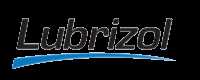 The Lubrizol logo features the brand name in black italic letters above a curved blue swoosh.