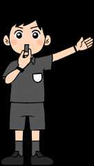 審判員の目標と重点項目「2級審判員」イラスト