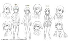 漫画:な!によるコミカライズ版キャラクター設定ラフ画