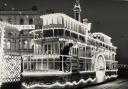 One of the famous Blackpool Illumination trams - the Mississippi steamboat