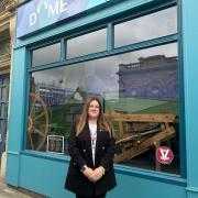 Cillr Kimberley Whitehead outside DOME on Accrington Town Square