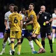 Preston North End's Ben Whiteman clashes with Blackburn Rovers' Sondre Tronstad.