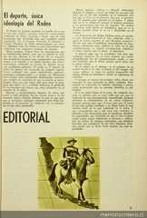 El deporte única ideología del rodeo